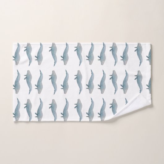 Kunstmatige Waterverf Blauwe Groot Bad Handdoek (Handdoek)