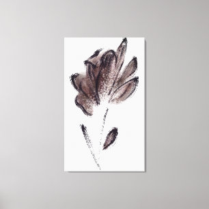 Kunstmatige Waterverf - Floral schilderen Canvas Afdruk
