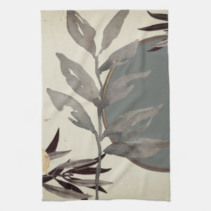 Kunstmatige Waterverf laat Sage Green & Ivory Theedoek