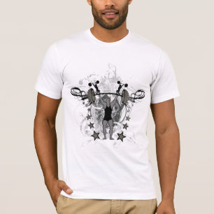 Kunstmatige Weightlifter bodybuilder t t shirt