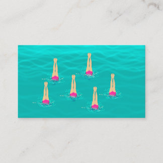 Kunstmatige zwemzwemmers onder water informatiekaartje