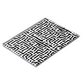 Kunstmazingspatroon voor zwart-wit en witte Pop Notitieboek (Linkerzijde)