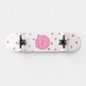 Kunstmeisjes Skateboard monogram & naam (Horizontaal)