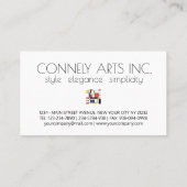 Kunstmonogram met neoplasticisme. Brief B Visitekaartje (Achterkant)