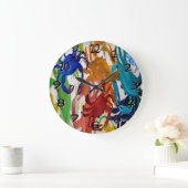 kunstmuurklok voor krab grote klok (Huis)