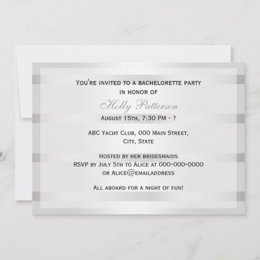  kunstnet Deco Plume Black White H Bachelorette Kaart (Achterkant)