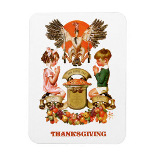  kunstnetten voor Thanksgiving Magneet