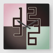 Kunstontwerp modern horloge vierkante klok (Voorkant)