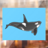 Kunstontwerp Orca Line Raamsticker (Vel 2)