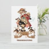 kunstontwerp-Thanksgiving Invitaties Kaart (Staand voorkant)