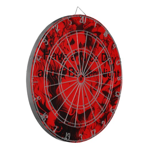 Kunstontwerp van Edgy Kunst Verbluffend Skeezer Qu Dartbord (Voorkant Links)