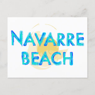 Kunstontwerp van Navarre Beach Florida Briefkaart