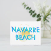 Kunstontwerp van Navarre Beach Florida Briefkaart (Staand voorkant)