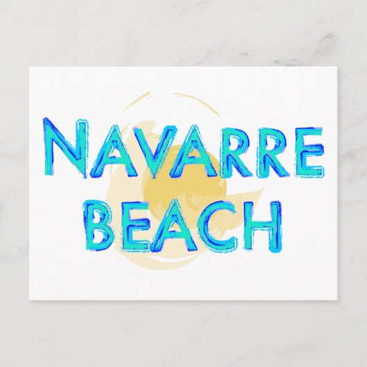 Kunstontwerp van Navarre Beach Florida Briefkaart (Voorkant)