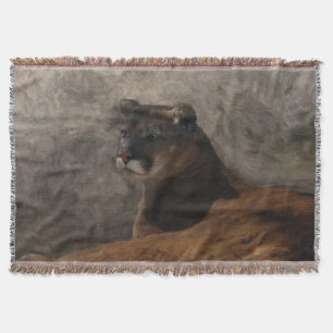 Kunstontwerp voor de rustende Cougar Mountain Lion Deken
