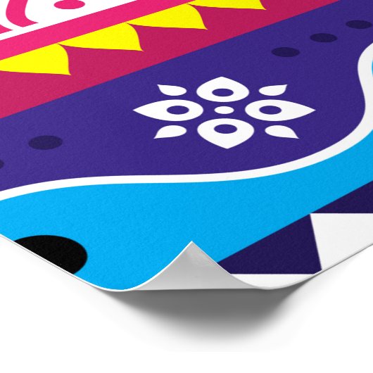 Kunstontwerp voor Indiase en Pakistaanse vrachtwag Poster (Hoek)