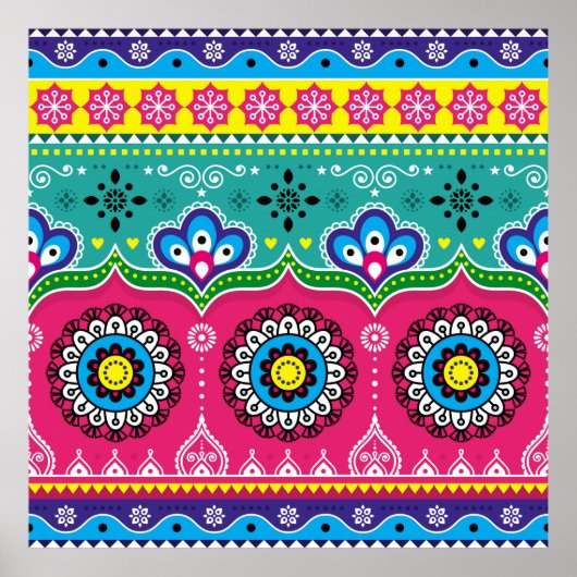 Kunstontwerp voor Indiase en Pakistaanse vrachtwag Poster (Voorkant)