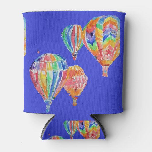 Kunstontwerp voor kleurrijke hot-luchtballon Water Blikjeskoeler (Voorkant)