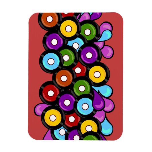 Kunstontwerp voor kleurrijke patroonplaten magneet (Verticaal)