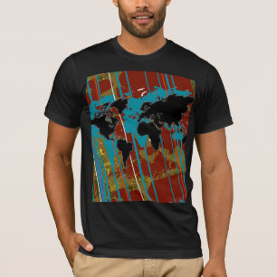 kunstontwerp voor wereldkaart t-shirt