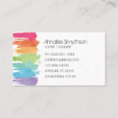 Kunstontwerper kunstenaar Verf Splash Modern Visitekaartje (Achterkant)