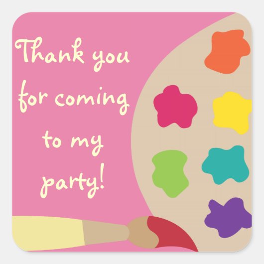 Kunstpalet Stickers - Roze (Voorkant)