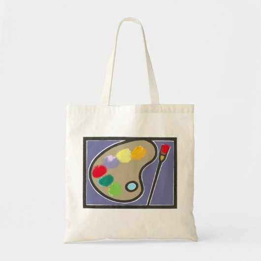 kunstpalet van kleuren tote bag (Voorkant)