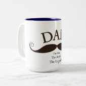 Kunstpap geïllustreerd Mustache Mok (Voorkant links)