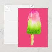Kunstpaprika's van frambozen met pop briefkaart (Voorkant / Achterkant)