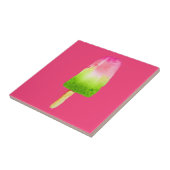 Kunstpaprika's van frambozen met pop tegeltje (Zijkant)