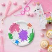 Kunstpartij Verf Splatter Papieren Bordje (Feest)