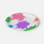 Kunstpartij Verf Splatter Papieren Bordje (Gekanteld)