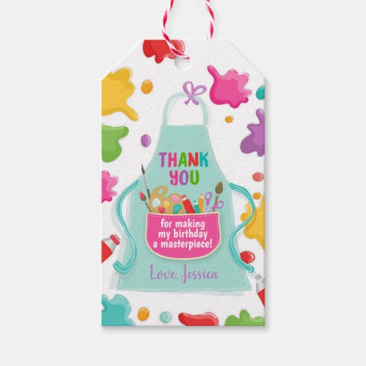 Kunstpartij voor Labels met drijfveer Cadeaulabel (Voorkant)