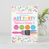 Kunstpartij voor regenboog kaart (Staand voorkant)