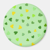 Kunstpatronen, groene harten, gele harten magneet (Voorkant)