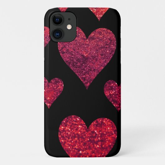 Kunstpatronen, rode harten, strooiselharten Case-Mate iPhone case (Achterkant)