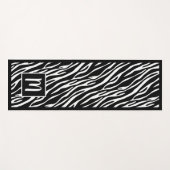 Kunstpatroon aangepaste monogram met Zebra Stripes Yogamat (Voorkant (horizontaal))