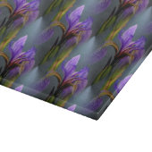 Kunstpatroon blauwe vlag Iris-bloem Natuur Snijplank (Hoek)