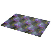 Kunstpatroon blauwe vlag Iris-bloem Natuur Snijplank (Hoek)