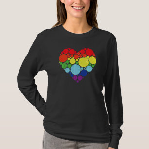Kunstpatroon Hart Kleurrijk September Internationa T-shirt
