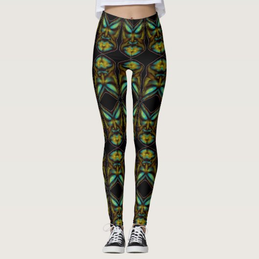 Kunstpatroon met tattoos stammen voor leggings (Voorkant)
