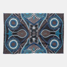 Kunstpatroon op keukenhanddoek