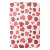 Kunstpatroon, rode harten, hartspatroon badmat (Voorkant Verticaal)