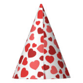 Kunstpatroon, rode harten, hartspatroon feesthoedjes (Achterkant)