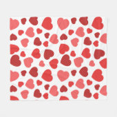 Kunstpatroon, rode harten, hartspatroon fleece deken (Voorkant (Horizontaal))