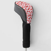 Kunstpatroon, rode harten, hartspatroon golfheadcover (Schuin)