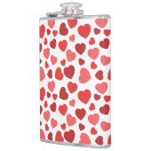 Kunstpatroon, rode harten, hartspatroon heupfles (Links)