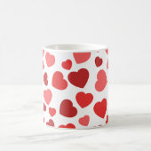 Kunstpatroon, rode harten, hartspatroon koffiemok (Center)