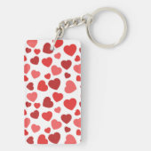 Kunstpatroon, rode harten, hartspatroon sleutelhanger (achterkant)