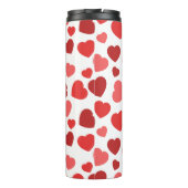Kunstpatroon, rode harten, hartspatroon thermosbeker (Achterkant)